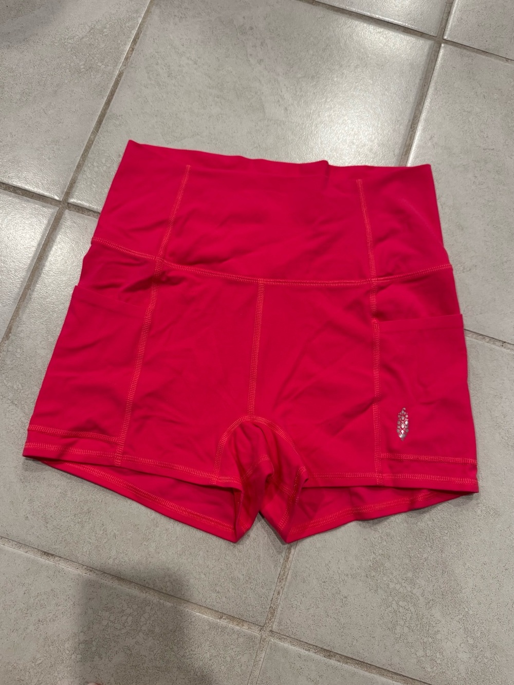 FP Movement Hot Pink High-Rise Athletic Shorts Small